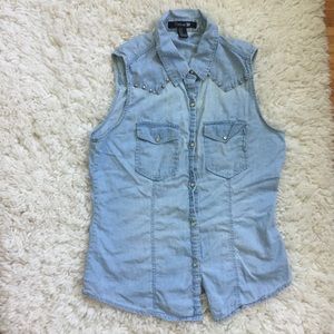 Denim Button-down Collared XXI Shirt